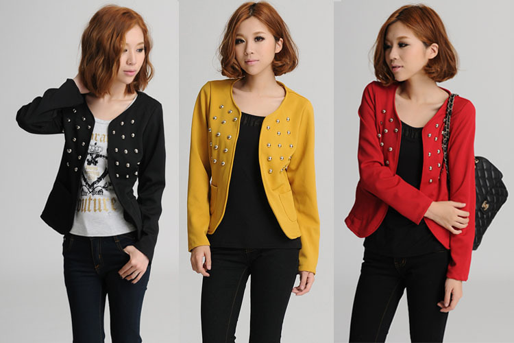 【2012新款秋装 胖MM加肥加大开衫手工钉珠圆领长袖大码小西装外套】价格,厂家,图片,大码女装,大码服装 诚招代理 一件代发 欢迎加入-