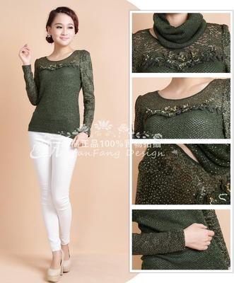 供应粉红玛丽风格高贵金线钉珠针织打底毛衫，诚招网店代理